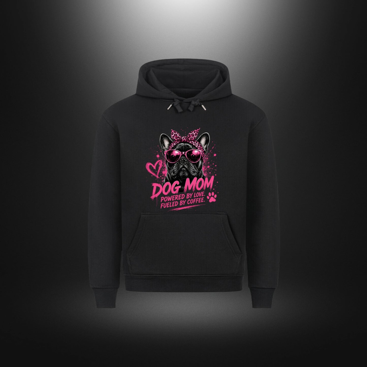 HigherBlanks Premium Hoodie - DOG MOM Bull Dog