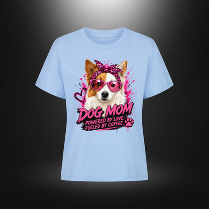 Premium Organic Shirt Women - DOG MOM Border