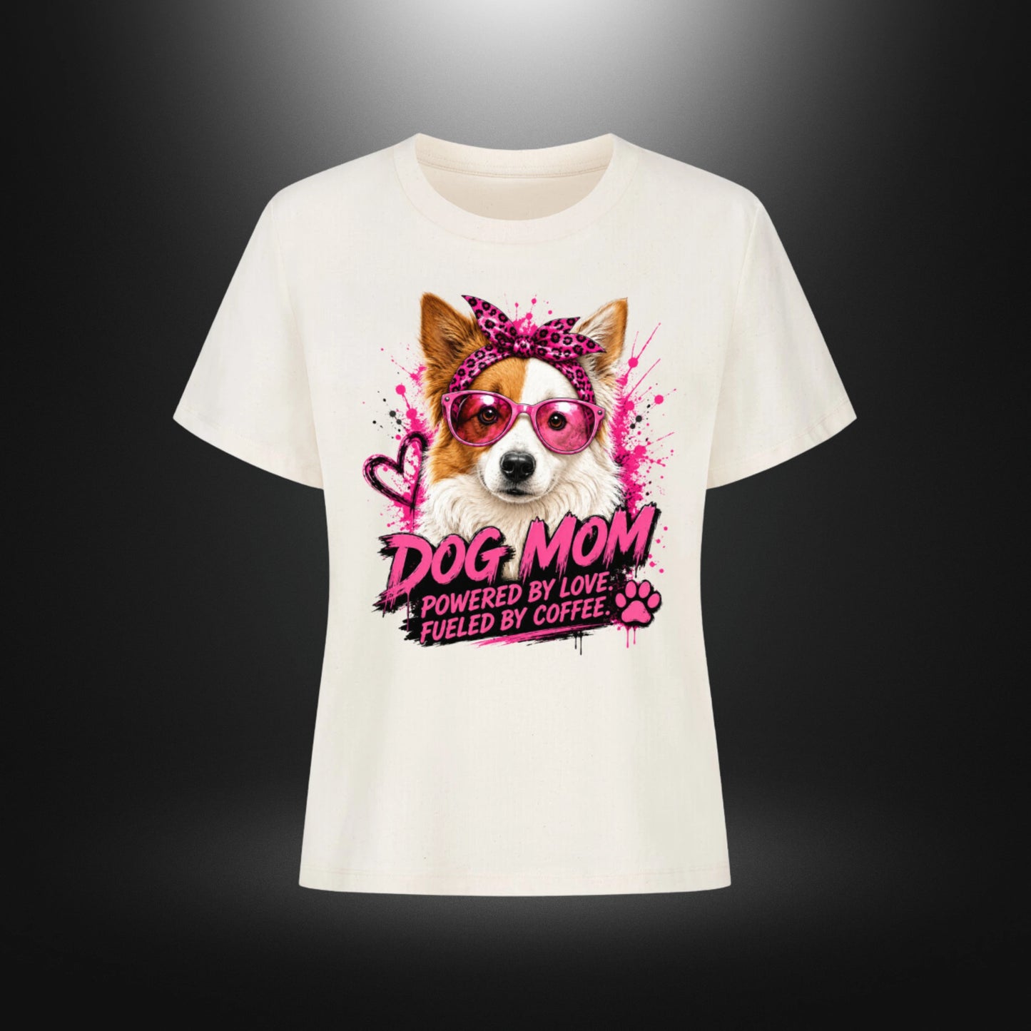 Premium Organic Shirt Women - DOG MOM Border