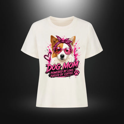 Premium Organic Shirt Women - DOG MOM Border