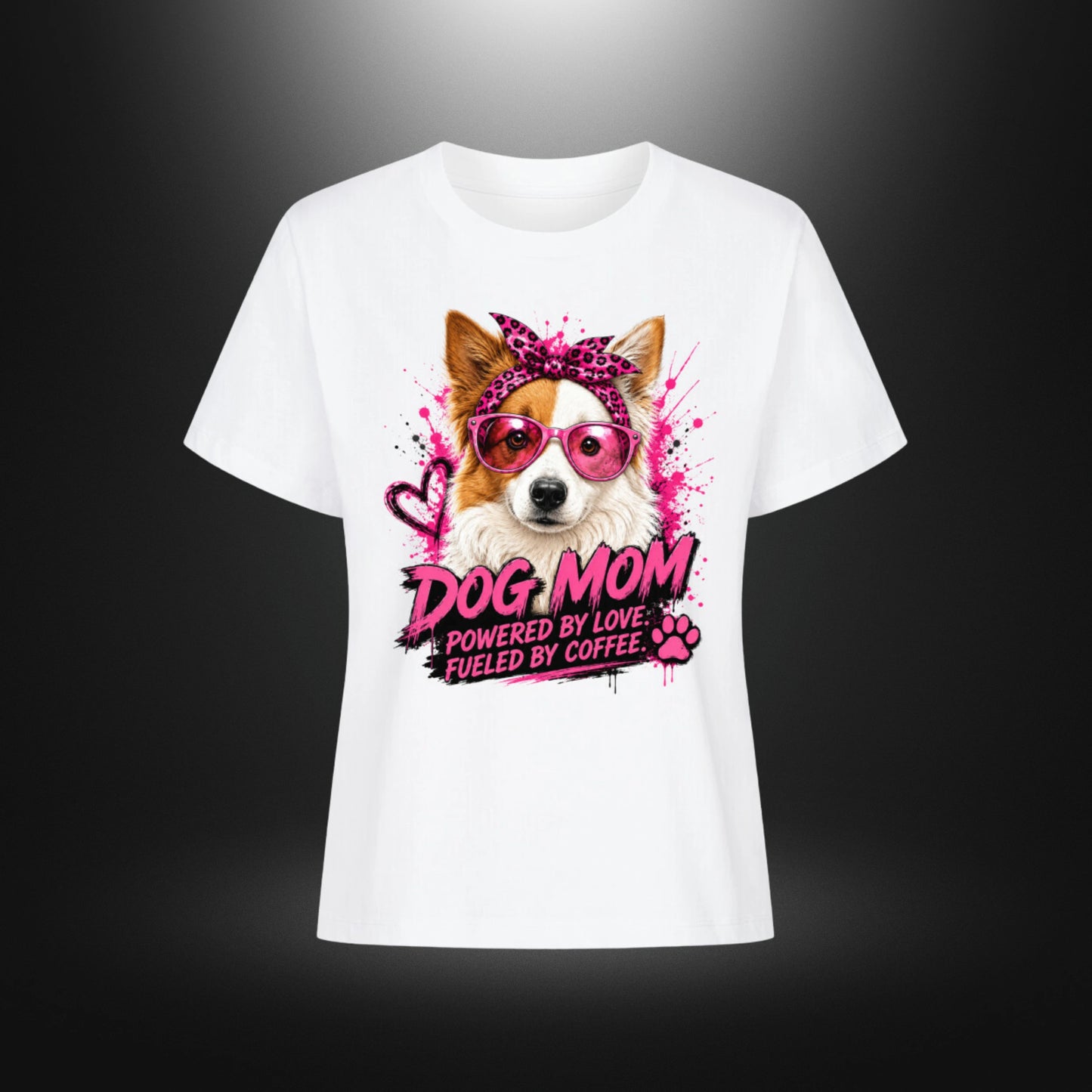 Premium Organic Shirt Women - DOG MOM Border