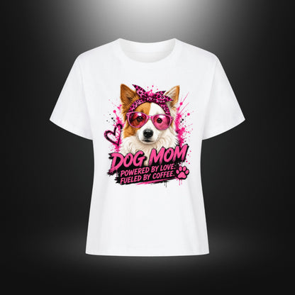 Premium Organic Shirt Women - DOG MOM Border