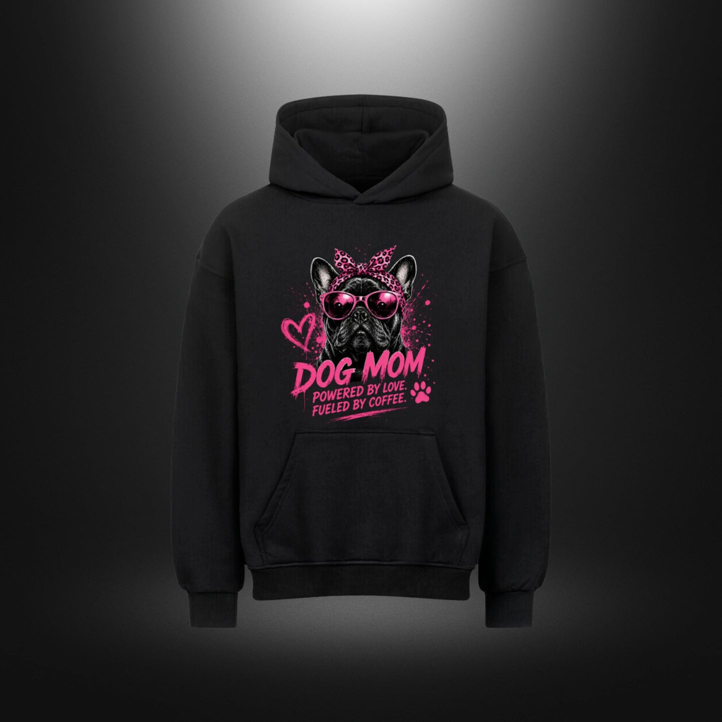 VACANCY Oversized Hoodie - DOG MOM Bull Dog