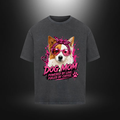 VACANCY Oversized Shirt - DOG MOM Border