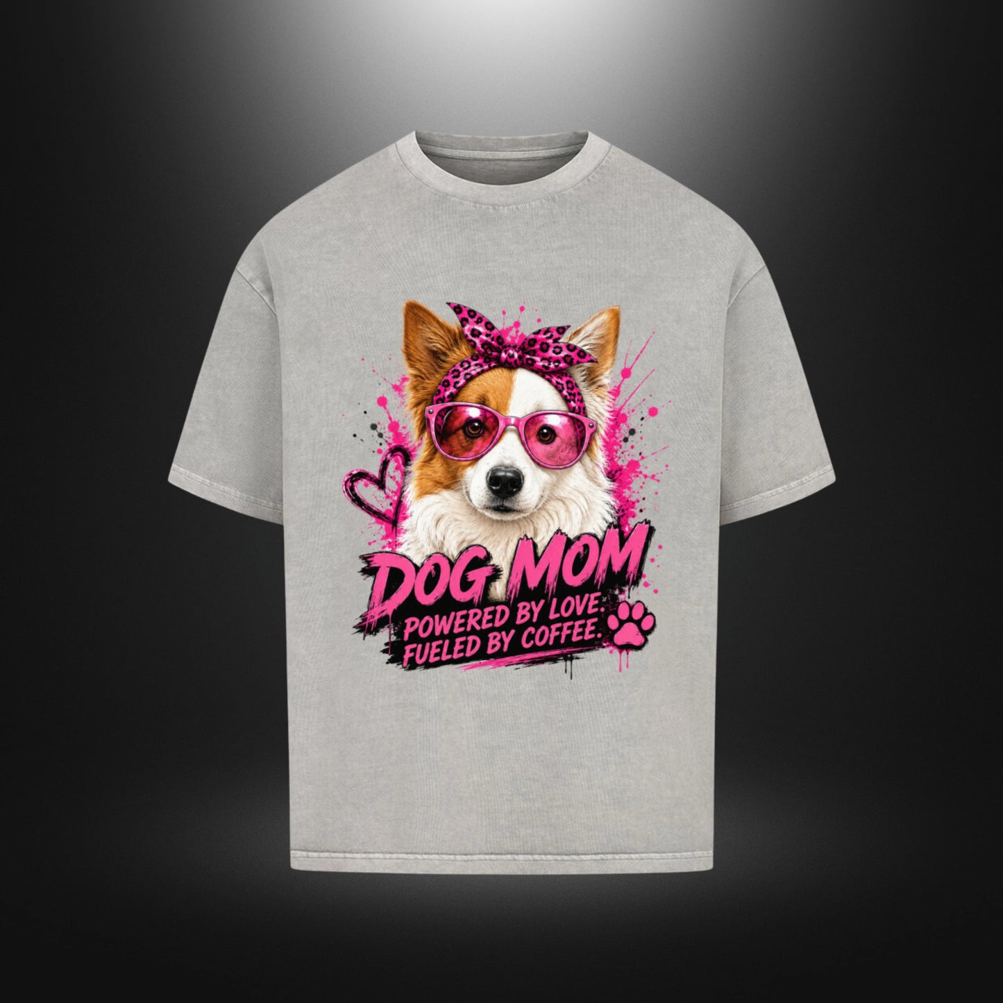 VACANCY Oversized Shirt - DOG MOM Border