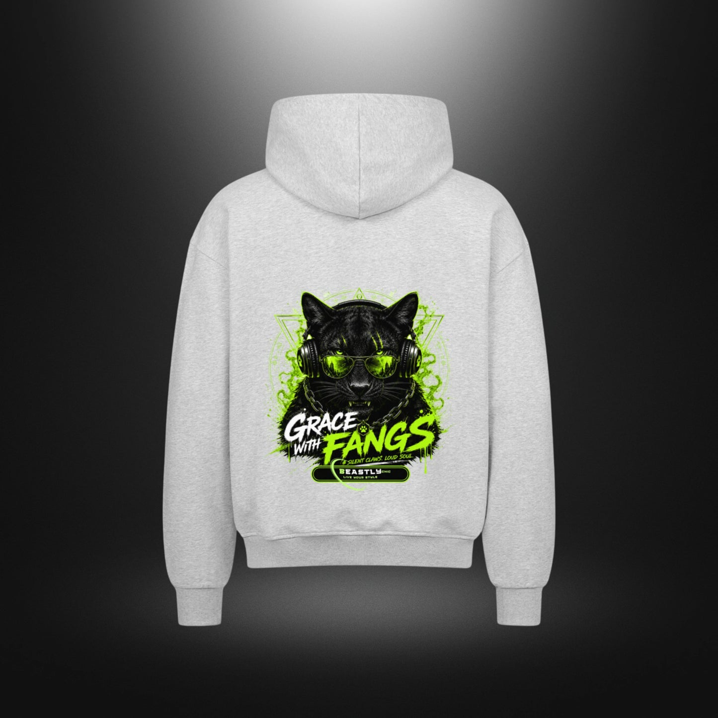 VACANCY Oversized Zipper Hoodie - BeastlyChic Marke CATS UNTAMED
