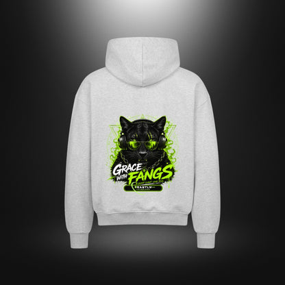 VACANCY Oversized Zipper Hoodie - BeastlyChic Marke CATS UNTAMED
