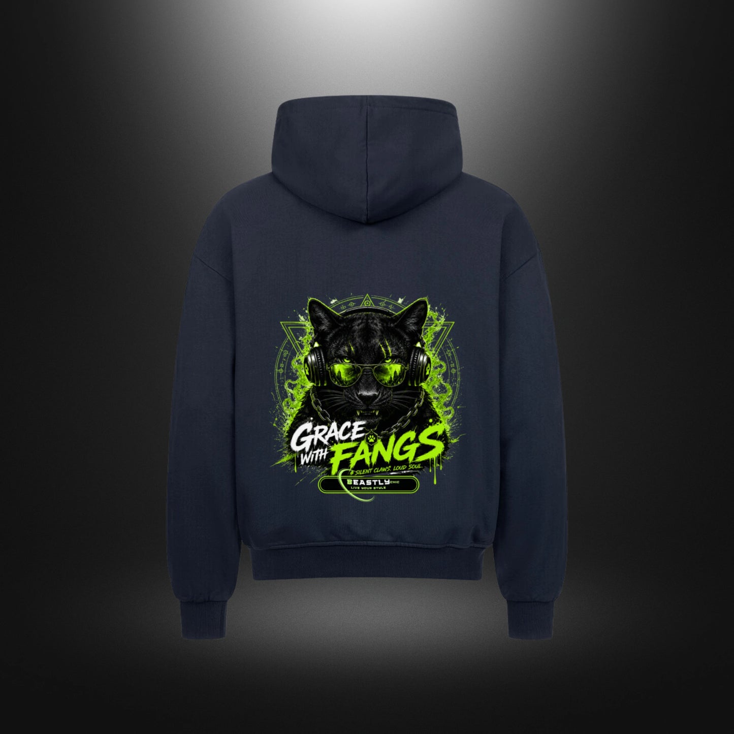 VACANCY Oversized Zipper Hoodie - BeastlyChic Marke CATS UNTAMED