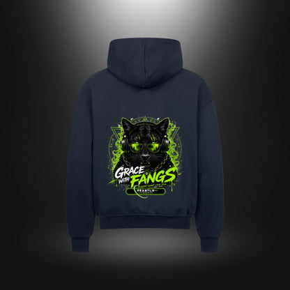 VACANCY Oversized Zipper Hoodie - BeastlyChic Marke CATS UNTAMED