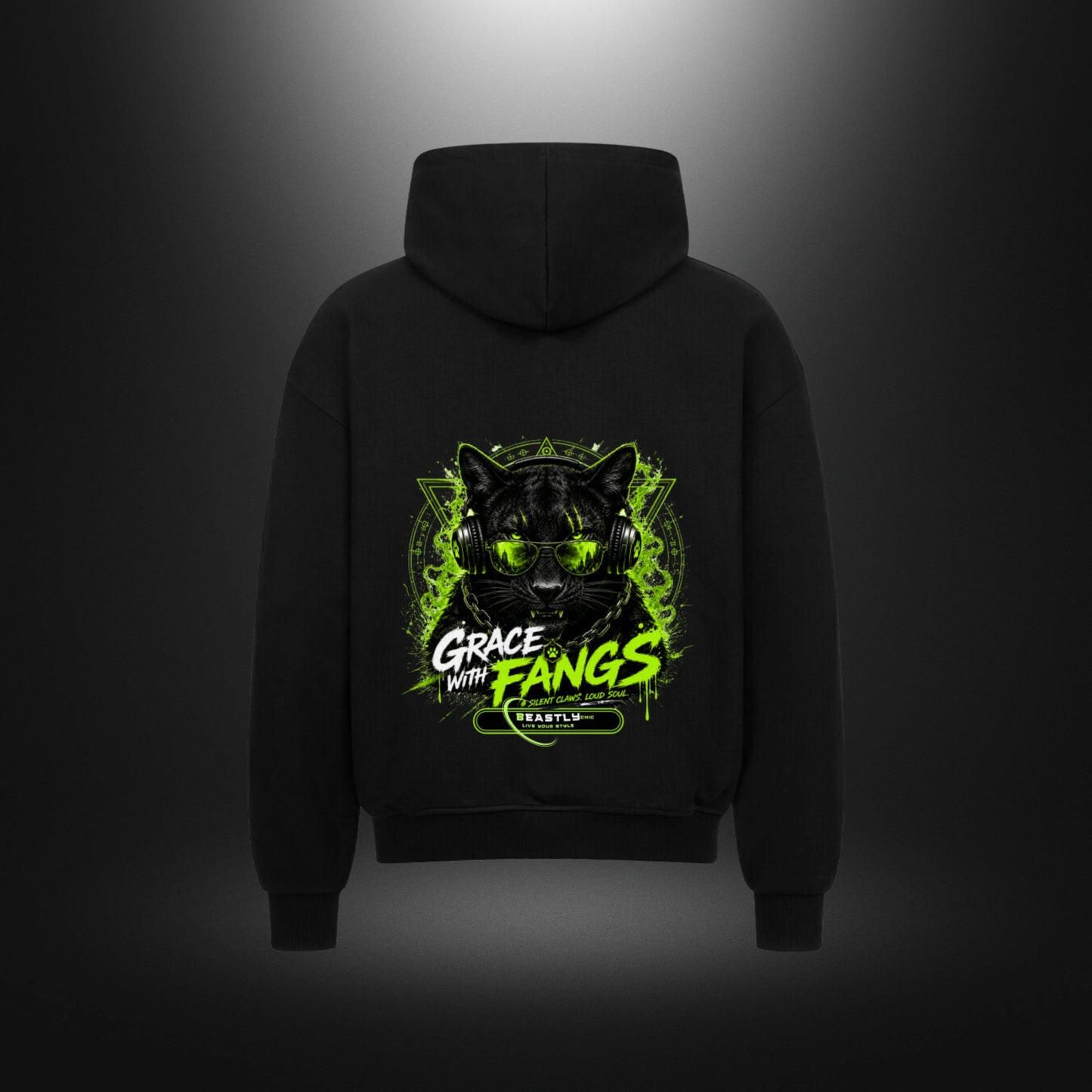 VACANCY Oversized Zipper Hoodie - BeastlyChic Marke CATS UNTAMED