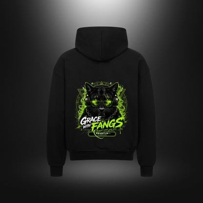 VACANCY Oversized Zipper Hoodie - BeastlyChic Marke CATS UNTAMED