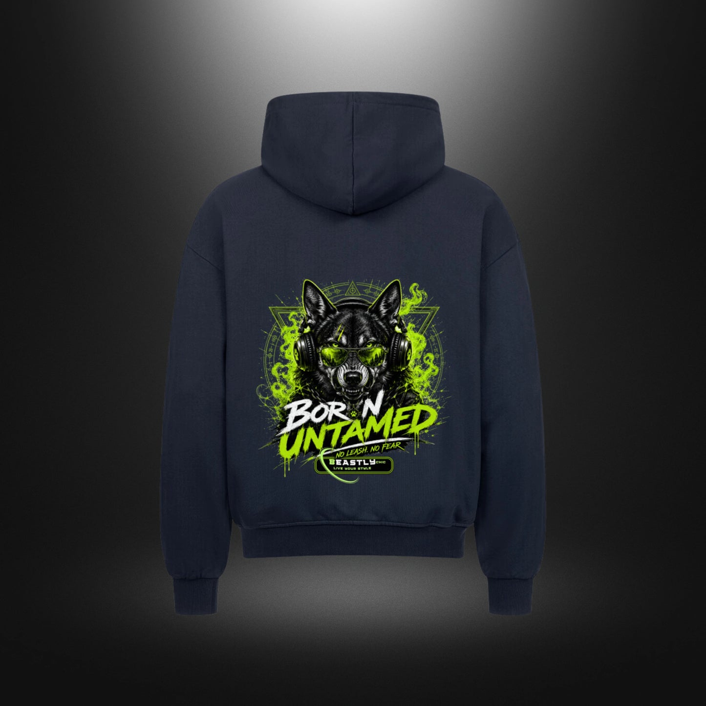 VACANCY Oversized Zipper Hoodie - BeastlyChic Marke DOGS UNTAMED