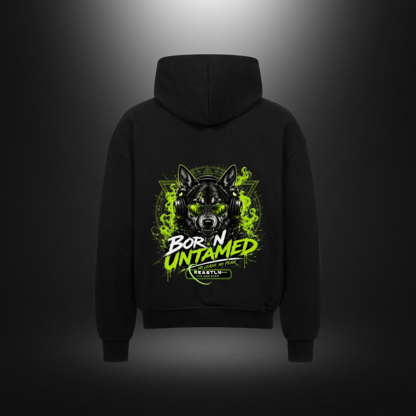 VACANCY Oversized Zipper Hoodie - BeastlyChic Marke DOGS UNTAMED