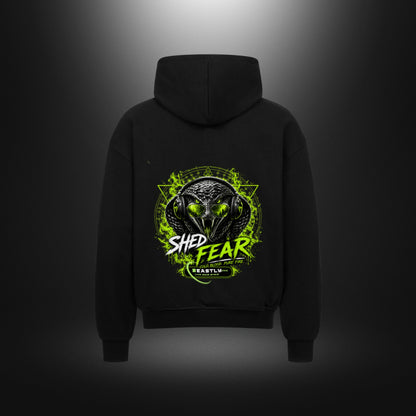 VACANCY Oversized Zipper Hoodie - BeastlyChic Marke REPTILES UNTAMED