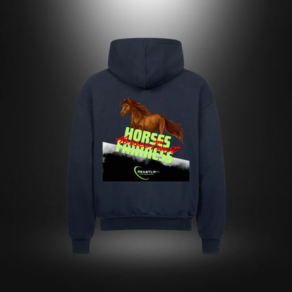 VACANCY Oversized Zipper Hoodie - Beastlychic Marke - HORSES FAIRNESS