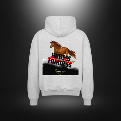 VACANCY Oversized Zipper Hoodie - Beastlychic Marke - HORSES FAIRNESS