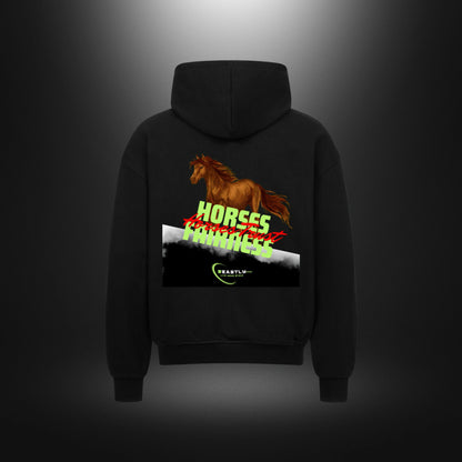VACANCY Oversized Zipper Hoodie - Beastlychic Marke - HORSES FAIRNESS