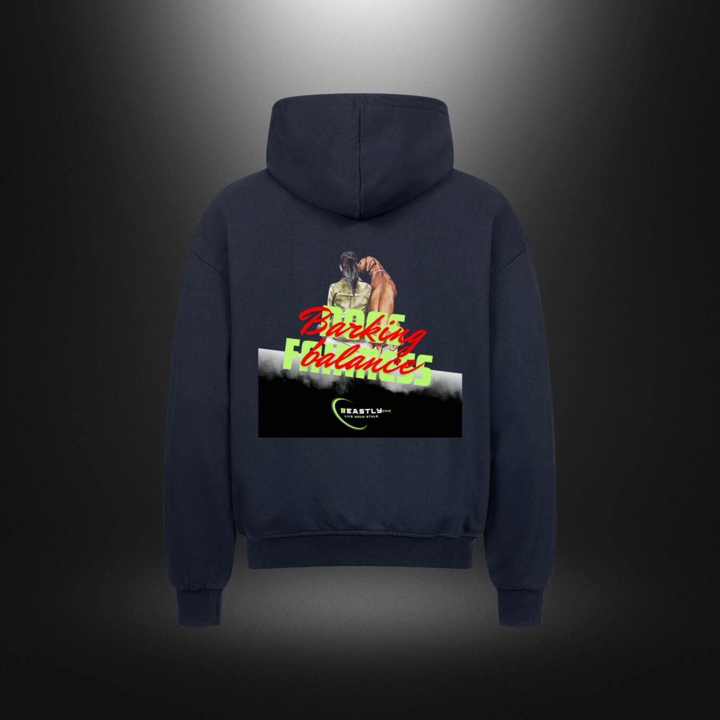 VACANCY Oversized Zipper Hoodie - DOGS FAIRNESS