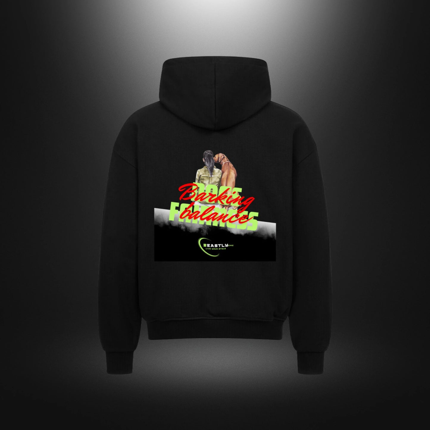VACANCY Oversized Zipper Hoodie - DOGS FAIRNESS