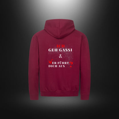 Classic Zipper Hoodie Unisex - ICH GEH GASSI & WER FÜHRT DICH AUS ?
