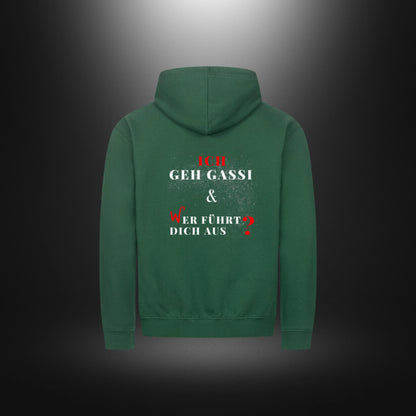 Classic Zipper Hoodie Unisex - ICH GEH GASSI & WER FÜHRT DICH AUS ?