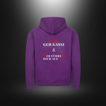Classic Zipper Hoodie Unisex - ICH GEH GASSI & WER FÜHRT DICH AUS ?