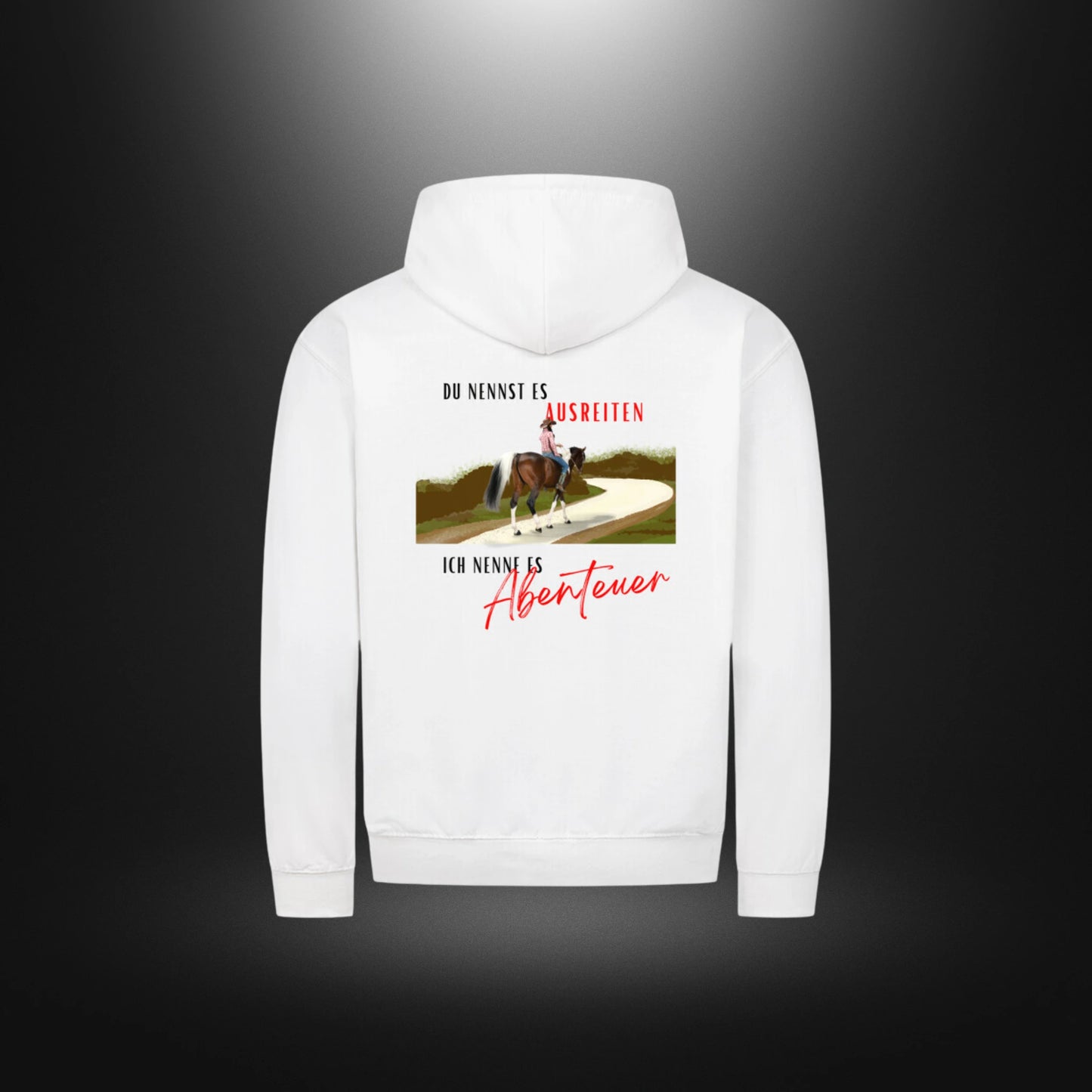 Classic Zipper Hoodie Unisex - DU NENNST ES AUSREITEN, ICH NENNE ES Abenteuer