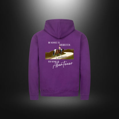 Classic Zipper Hoodie Unisex - DU NENNST ES AUSREITEN, ICH NENNE ES Abenteuer
