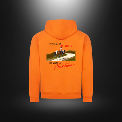 Classic Zipper Hoodie Unisex - DU NENNST ES AUSREITEN, ICH NENNE ES Abenteuer