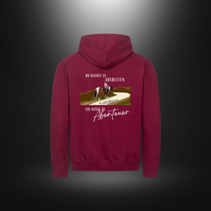 Classic Zipper Hoodie Unisex - DU NENNST ES AUSREITEN, ICH NENNE ES Abenteuer