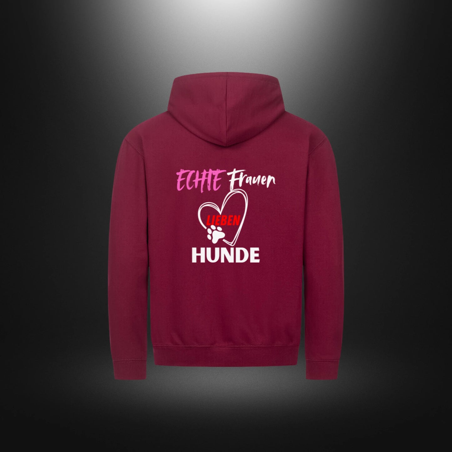 Classic Zipper Hoodie Unisex - ECHTE Frauen LIEBEN HUNDE