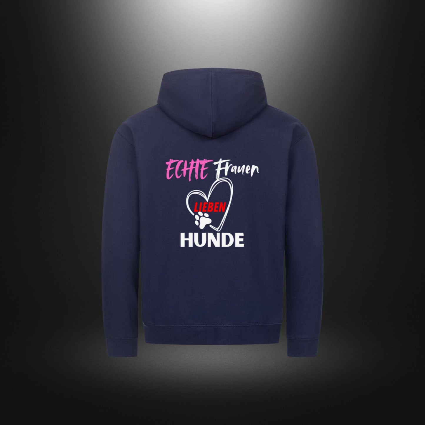 Classic Zipper Hoodie Unisex - ECHTE Frauen LIEBEN HUNDE
