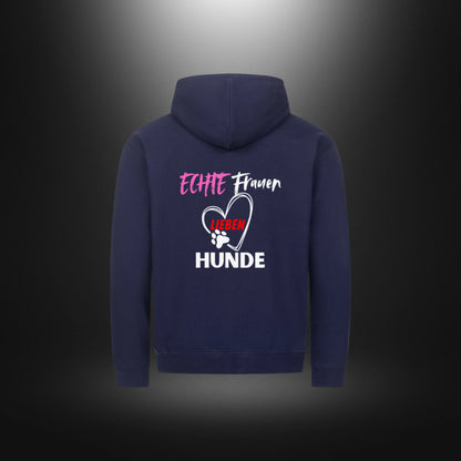 Classic Zipper Hoodie Unisex - ECHTE Frauen LIEBEN HUNDE