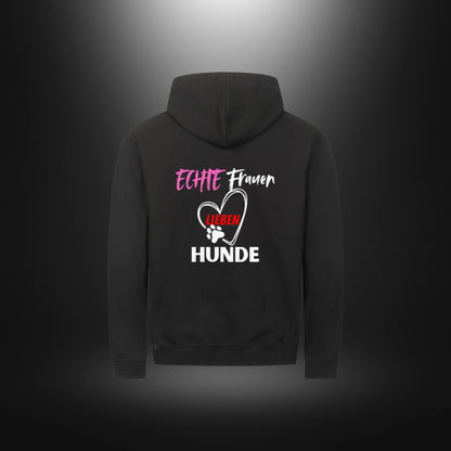 Classic Zipper Hoodie Unisex - ECHTE Frauen LIEBEN HUNDE