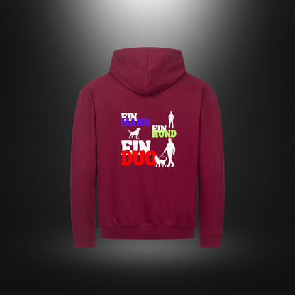 Classic Zipper Hoodie Unisex - EIN MANN EIN HUND EIN DUO