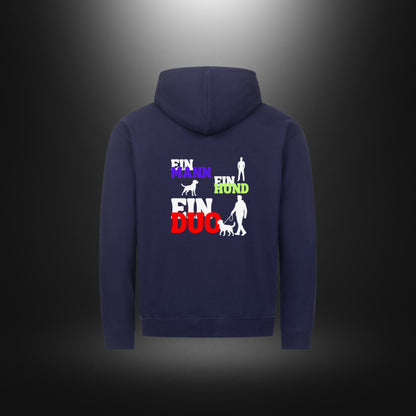 Classic Zipper Hoodie Unisex - EIN MANN EIN HUND EIN DUO