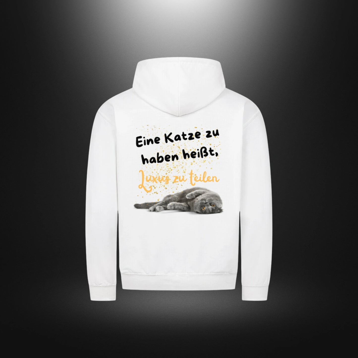 Classic Zipper Hoodie Unisex - Eine Katze zu haben heißt, Luxus zu teilen