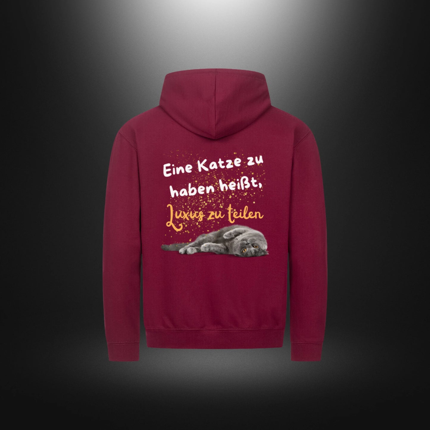 Classic Zipper Hoodie Unisex - Eine Katze zu haben heißt, Luxus zu teilen