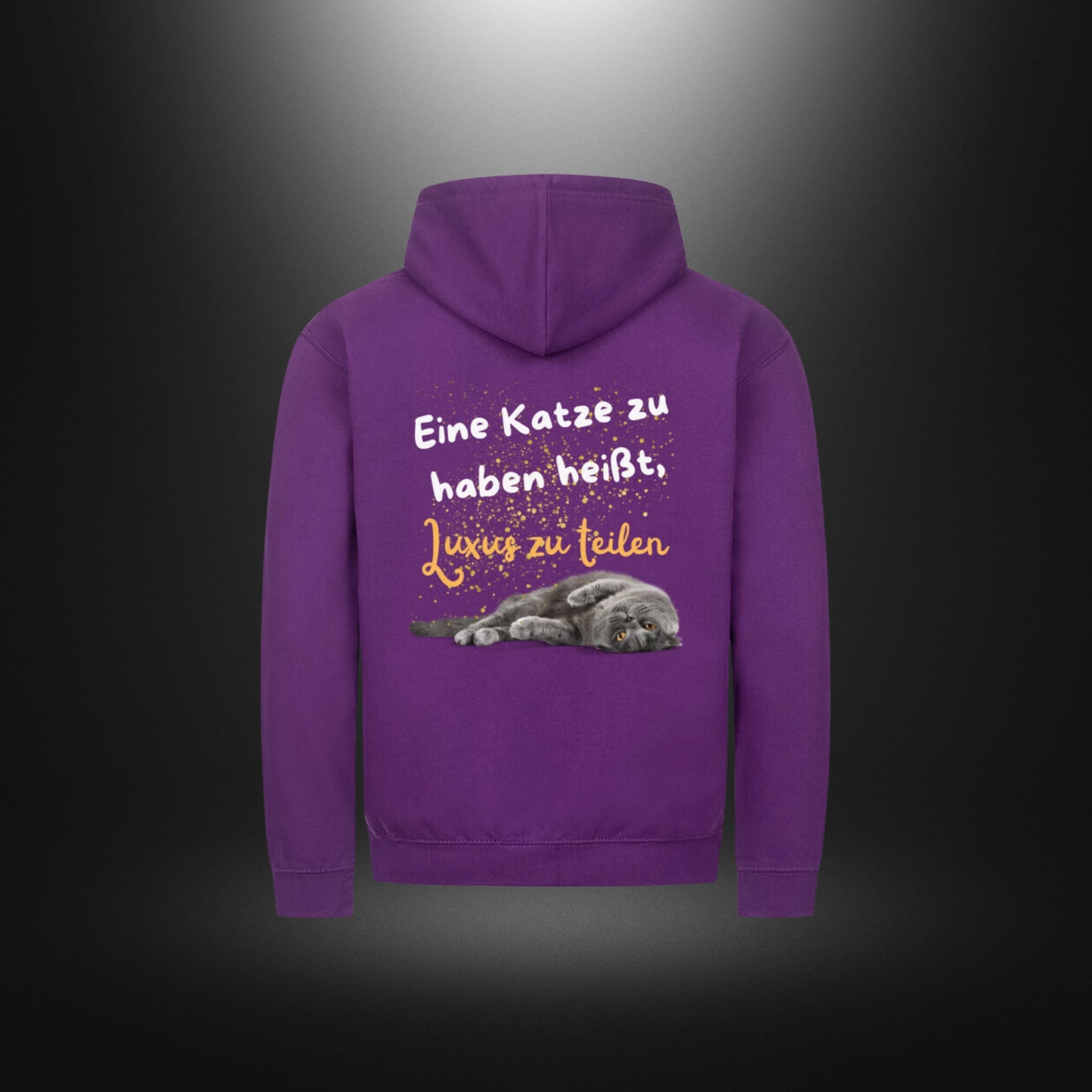 Classic Zipper Hoodie Unisex - Eine Katze zu haben heißt, Luxus zu teilen