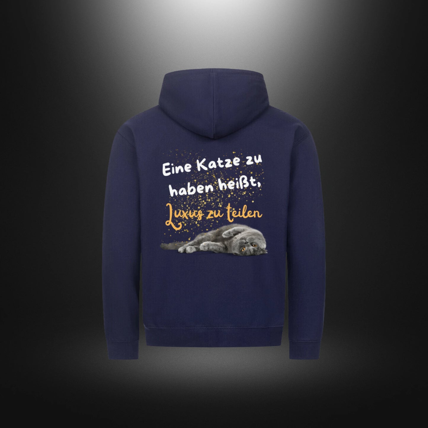 Classic Zipper Hoodie Unisex - Eine Katze zu haben heißt, Luxus zu teilen