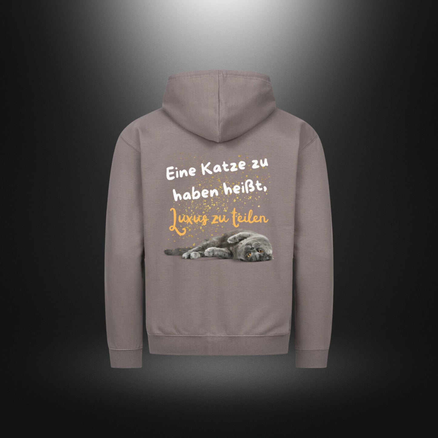 Classic Zipper Hoodie Unisex - Eine Katze zu haben heißt, Luxus zu teilen