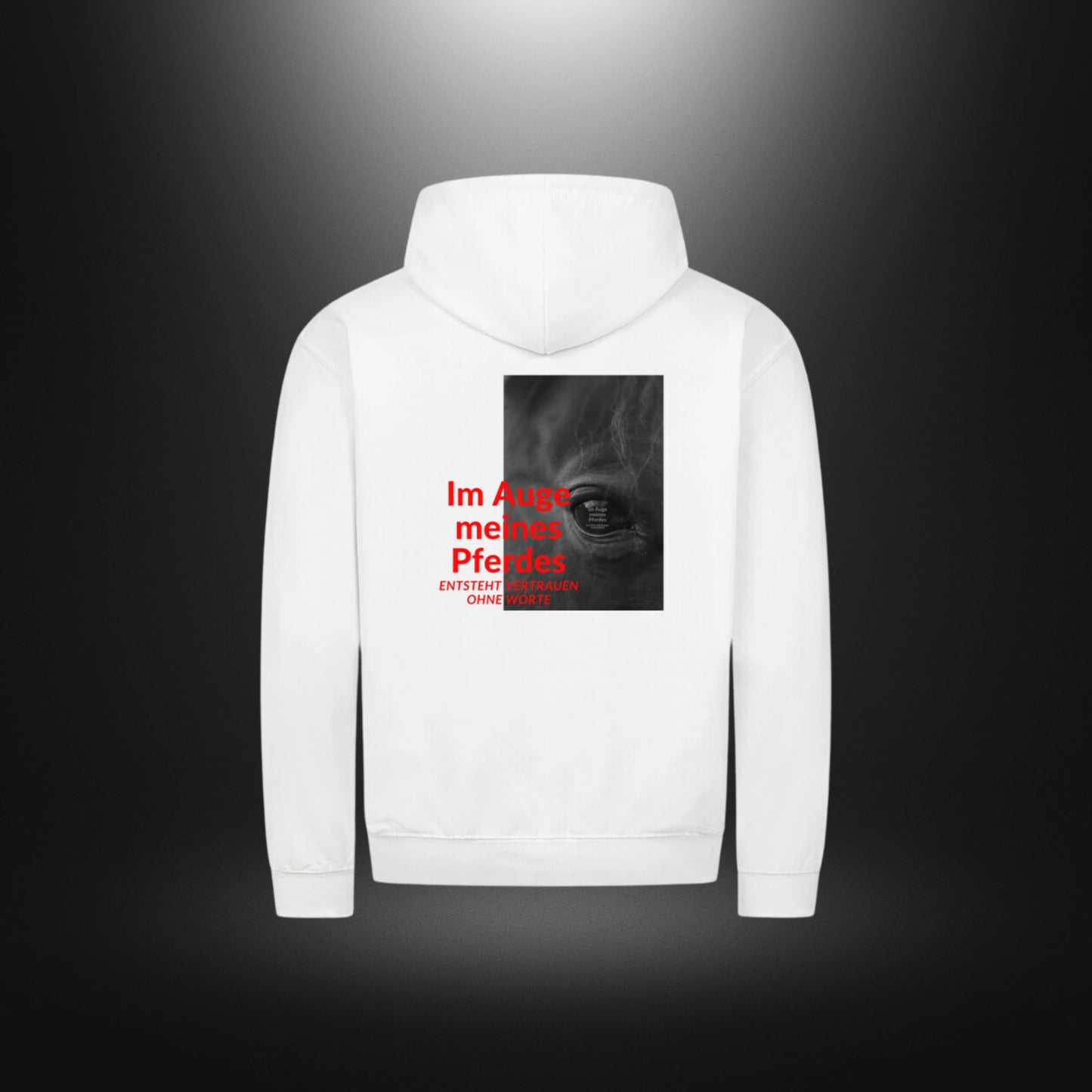 Classic Zipper Hoodie Unisex - Im Auge meines Pferdes ENTSTEHT VERTRAUEN OHNE WORTE