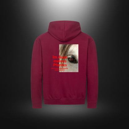 Classic Zipper Hoodie Unisex - Im Auge meines Pferdes ENTSTEHT VERTRAUEN OHNE WORTE