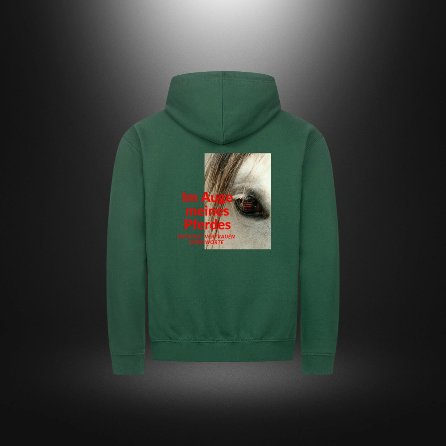 Classic Zipper Hoodie Unisex - Im Auge meines Pferdes ENTSTEHT VERTRAUEN OHNE WORTE