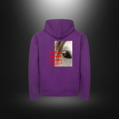 Classic Zipper Hoodie Unisex - Im Auge meines Pferdes ENTSTEHT VERTRAUEN OHNE WORTE