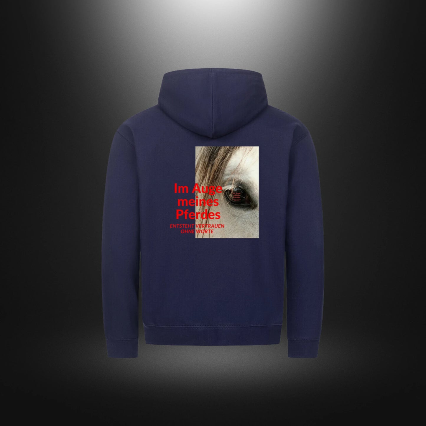 Classic Zipper Hoodie Unisex - Im Auge meines Pferdes ENTSTEHT VERTRAUEN OHNE WORTE