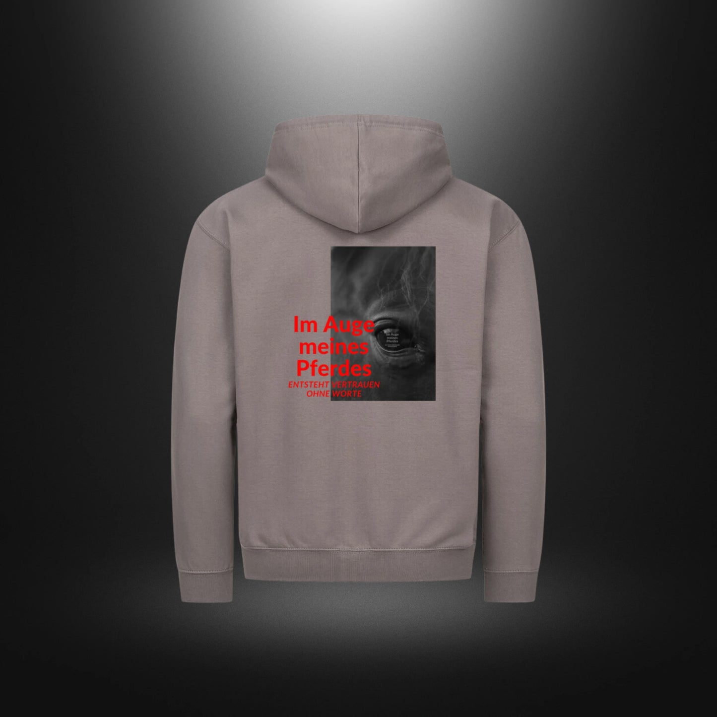 Classic Zipper Hoodie Unisex - Im Auge meines Pferdes ENTSTEHT VERTRAUEN OHNE WORTE