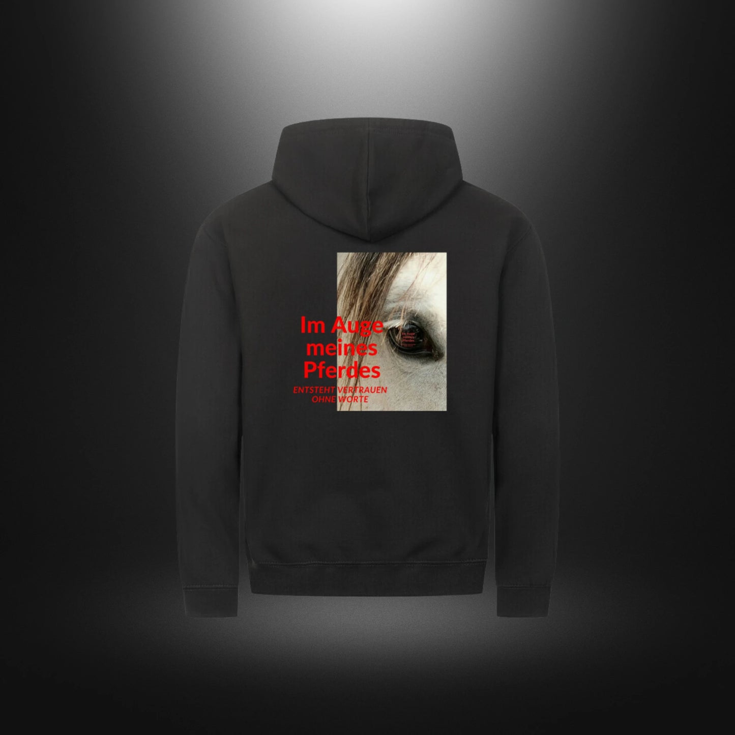 Classic Zipper Hoodie Unisex - Im Auge meines Pferdes ENTSTEHT VERTRAUEN OHNE WORTE
