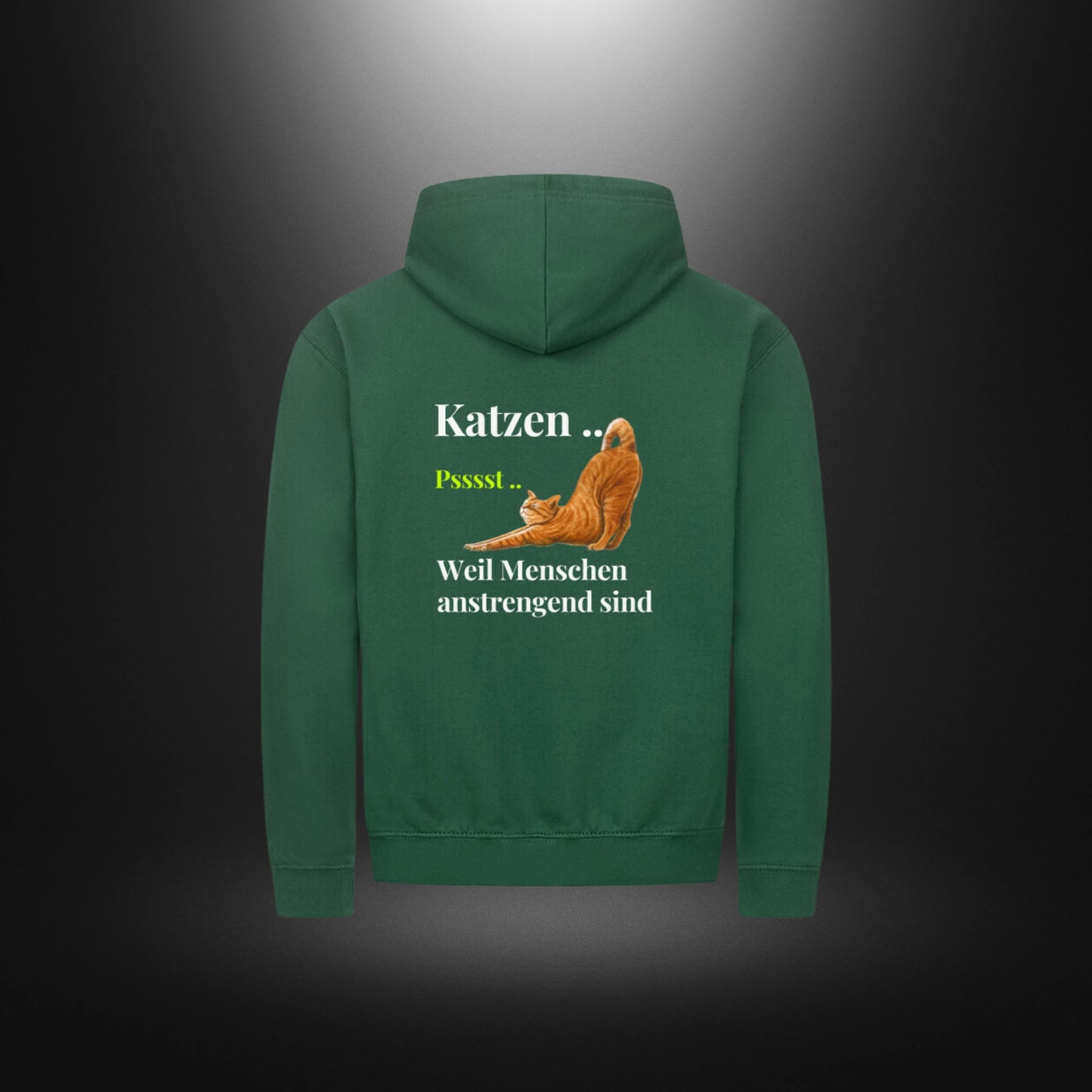 Classic Zipper Hoodie Unisex - Katzen .. Psssst .. Weil Menschen anstrengend sind