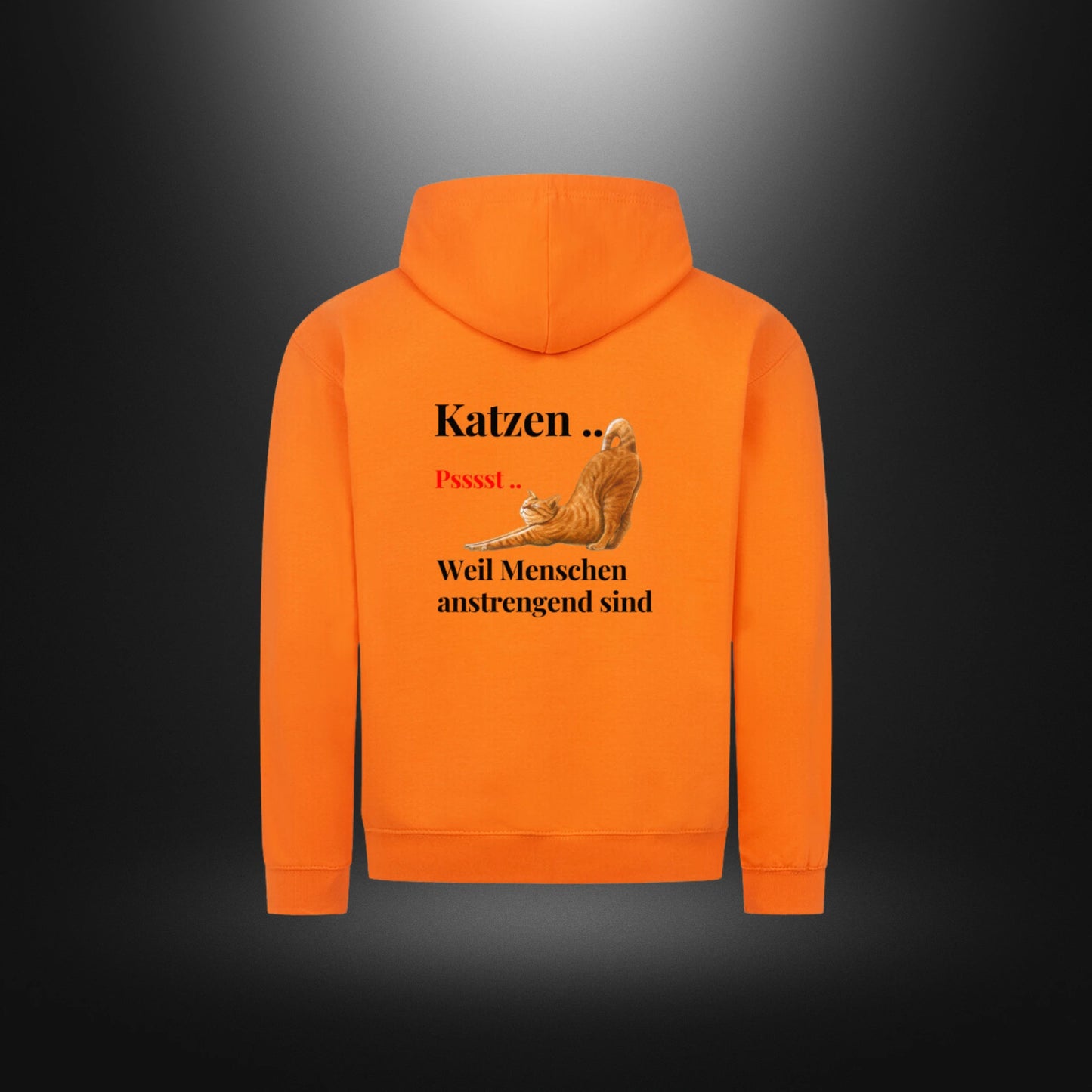 Classic Zipper Hoodie Unisex - Katzen .. Psssst .. Weil Menschen anstrengend sind